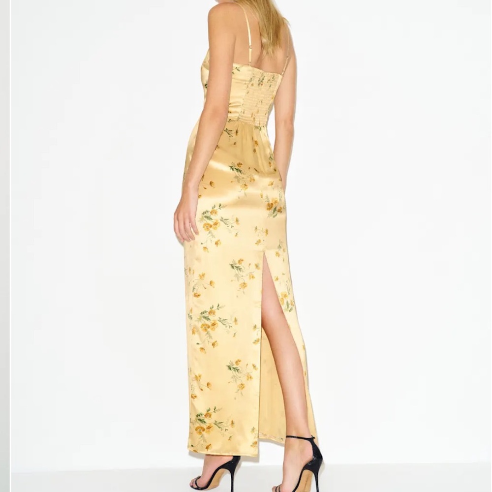 Reformation Yellow Satin Dress - Picture 5 of 5